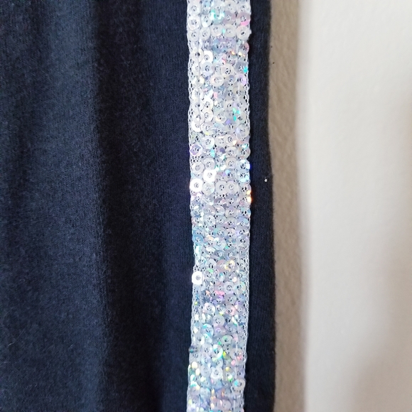 VICTORIA'S SECRET Leggings Sequin Sparkle black M - Picture 2 of 4